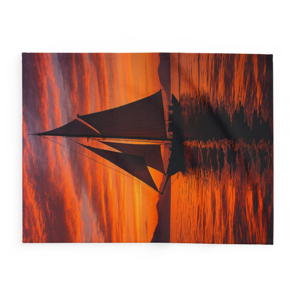 Sailing into Sunset - Arctic Fleece Blanket