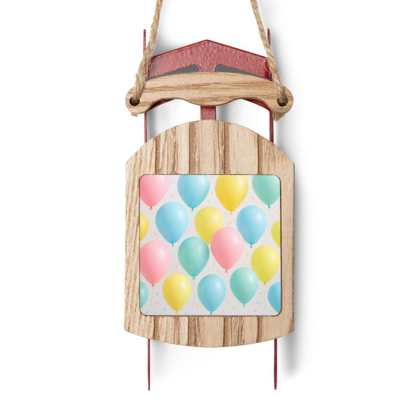 Whimsical Balloon Bash - Sled Ornaments