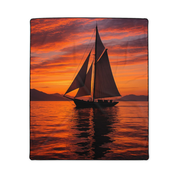 Sailing into Sunset - Polyester Blanket