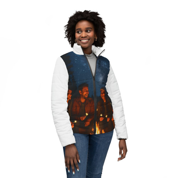 Whimsical Campfire Nights - Women’s Puffer Jacket (AOP) Whimsical Campfire Nights - Women’s Puffer Jacket (AOP)
