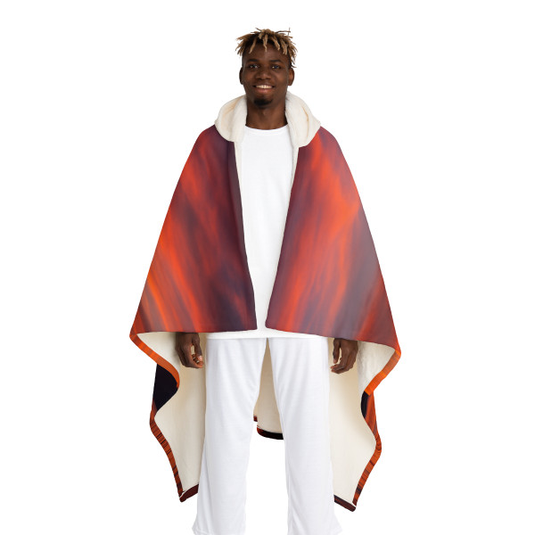 Sailing into Sunset - Hooded Sherpa Fleece Blanket