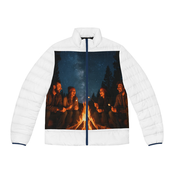 Whimsical Campfire Nights - Men's Puffer Jacket (AOP) Whimsical Campfire Nights - Men's Puffer Jacket (AOP)