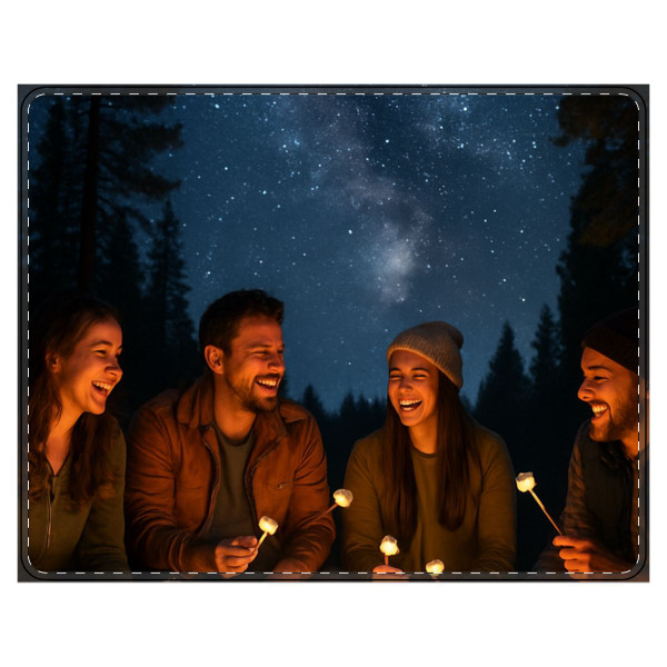 Whimsical Campfire Nights - PU Leather Mouse Mat Whimsical Campfire Nights - PU Leather Mouse Mat