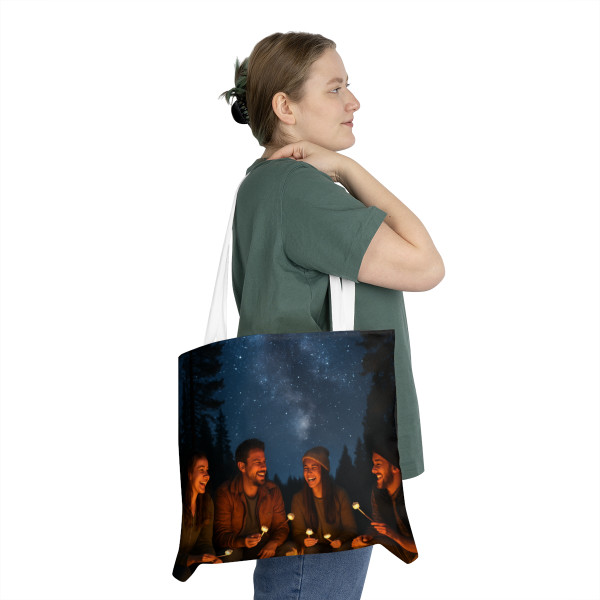 Whimsical Campfire Nights - Shoulder Tote Bag (AOP) Whimsical Campfire Nights - Shoulder Tote Bag (AOP)