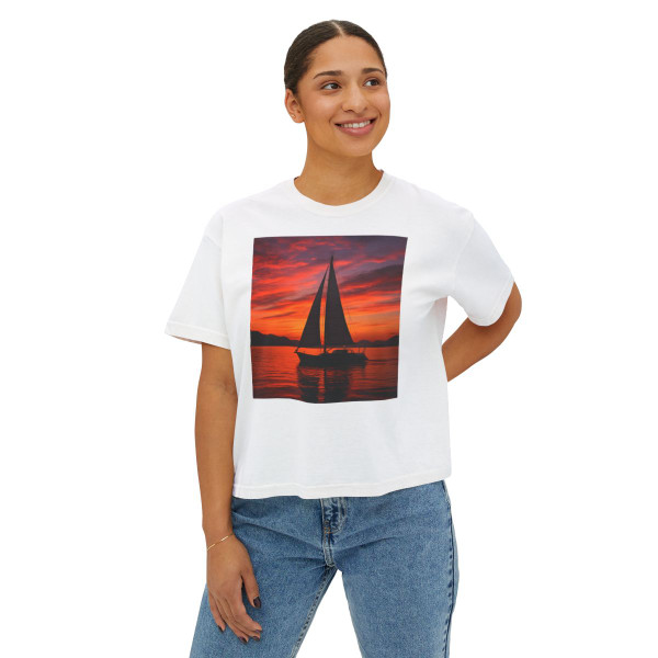 Sailing into Sunset - Women's Boxy Tee