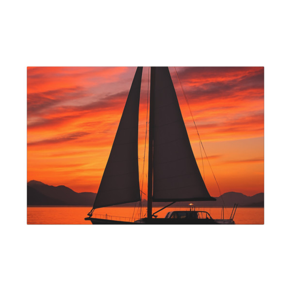 Sailing into Sunset - Canvas Art Wraps, 1.6"