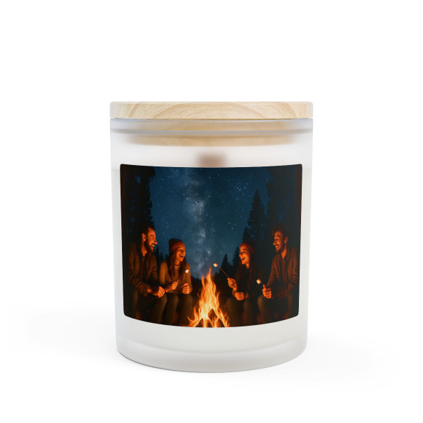 Whimsical Campfire Nights - Frosted Glass Candle, 11oz