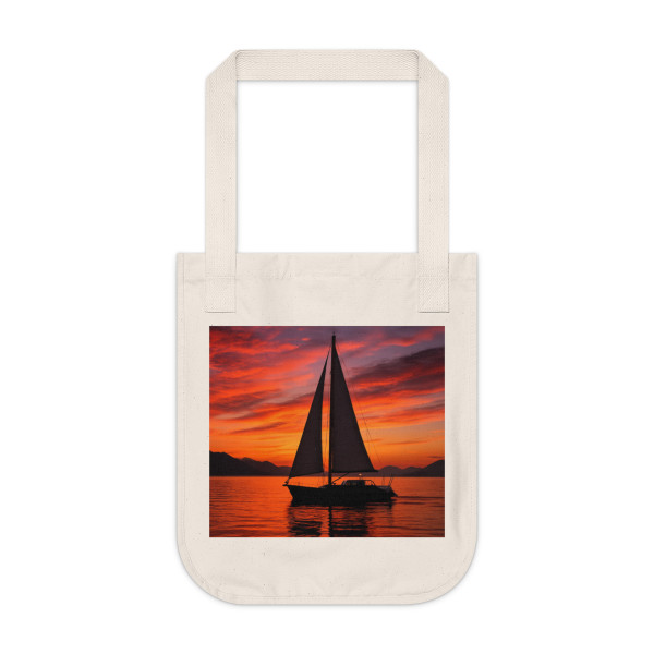 Sailing into Sunset - Organic Canvas Tote Bag Sailing into Sunset - Organic Canvas Tote Bag
