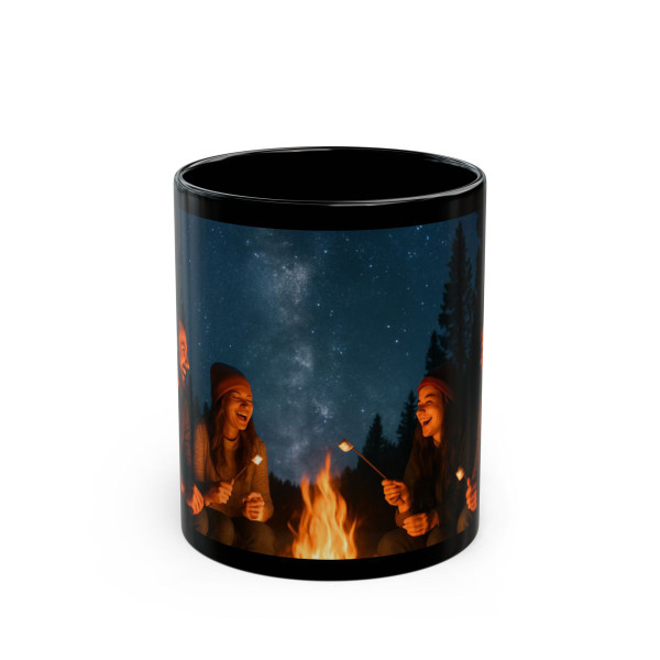 Whimsical Campfire Nights - Black Mug (11oz, 15oz)