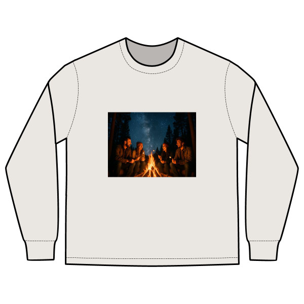 Whimsical Campfire Nights - Men's Heavy Faded Long Sleeve Tee Whimsical Campfire Nights - Men's Heavy Faded Long Sleeve Tee