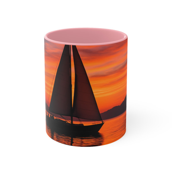 Sailing into Sunset - Accent Mugs