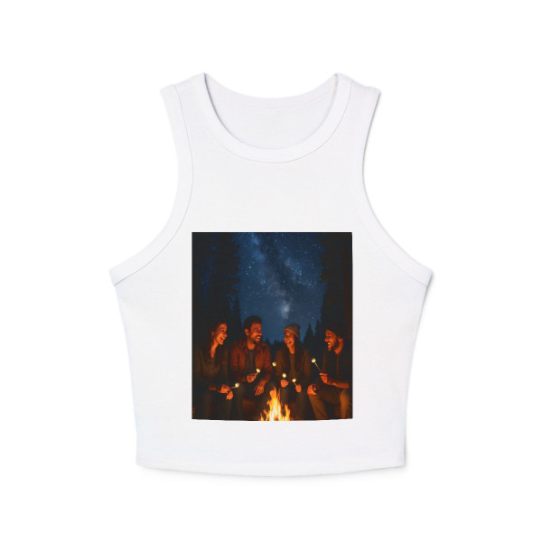 Whimsical Campfire Nights - Women's Micro Rib Racer Tank Top Whimsical Campfire Nights - Women's Micro Rib Racer Tank Top