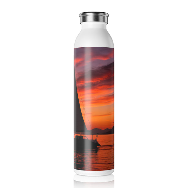 Sailing into Sunset - Slim Water Bottle