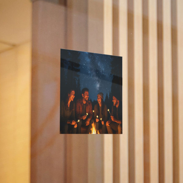 Whimsical Campfire Nights - Die-Cut Stickers, (DTF)