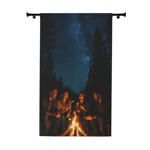 Whimsical Campfire Nights - Window Curtains (1 Piece)