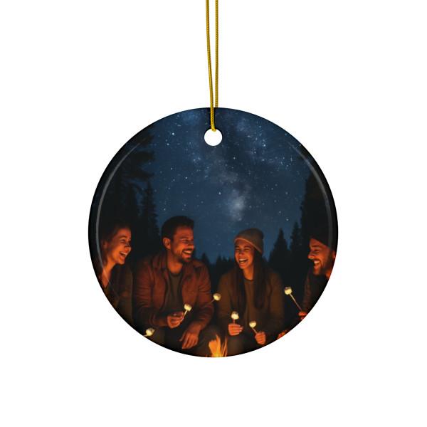Whimsical Campfire Nights - Ceramic Ornament, 4 Shapes