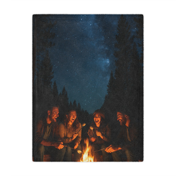 Whimsical Campfire Nights - Minky Blanket Whimsical Campfire Nights - Minky Blanket