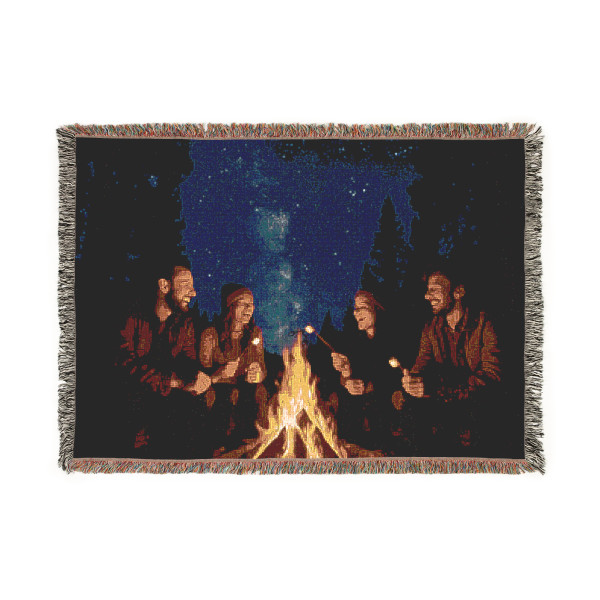Whimsical Campfire Nights - Woven Blanket