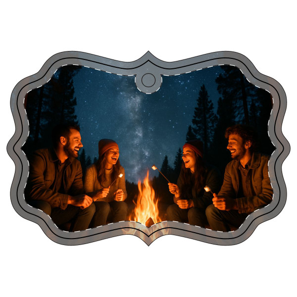 Whimsical Campfire Nights - Acrylic Ornament (Multi-depth)