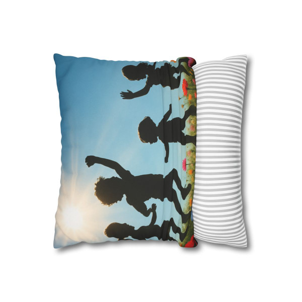 Chasing Sunbeams - Square Poly Canvas Pillowcase