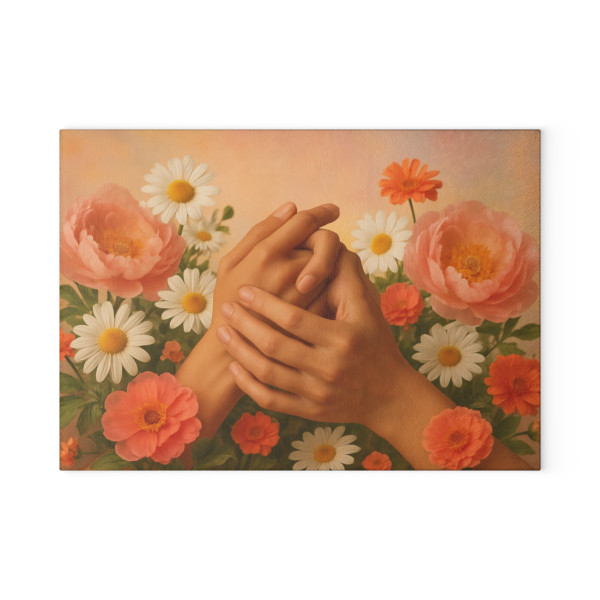 Heartfelt Connections - Glass Cutting Board