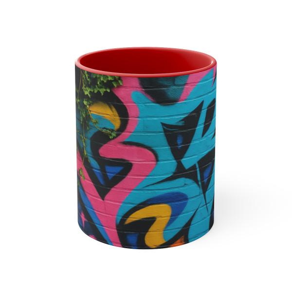 Urban Jungle Vibes - Colorful Accent Mugs, 11oz