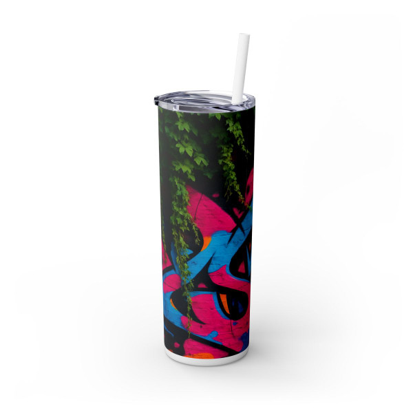Urban Jungle Vibes - Skinny Tumbler with Straw, 20oz