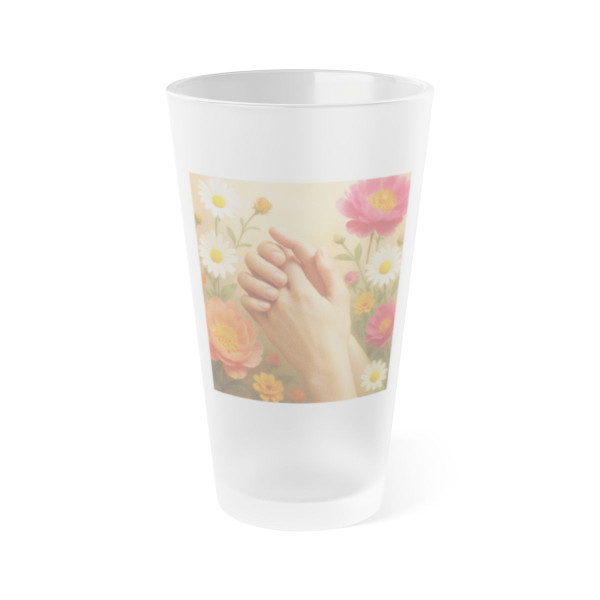 Heartfelt Connections - Frosted Pint Glass, 16oz