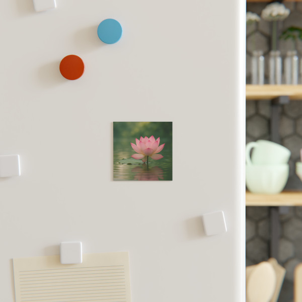Tranquil Lotus - Square Magnet
