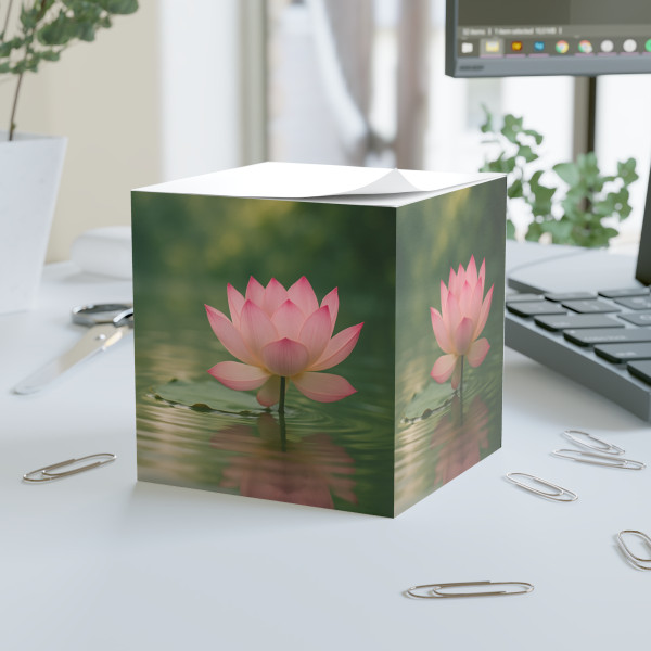 Tranquil Lotus - Note Cube