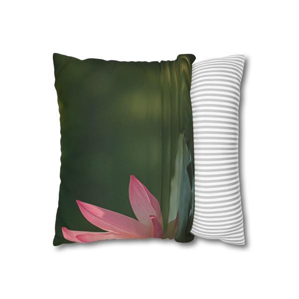Tranquil Lotus - Spun Polyester Square Pillowcase