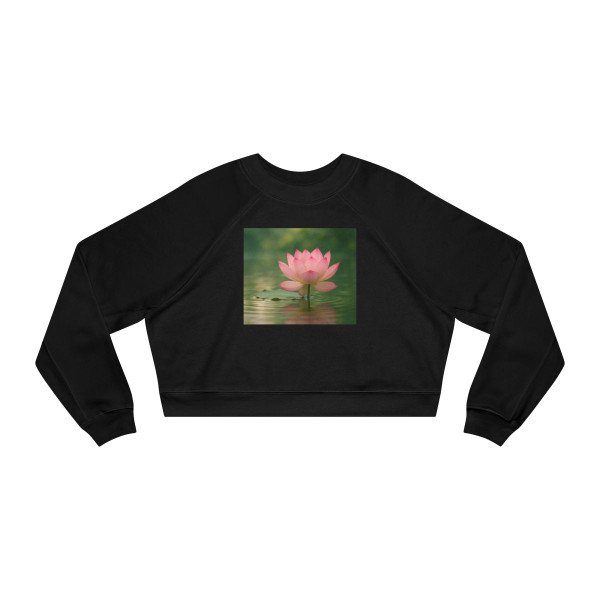 Tranquil Lotus - Women's Cropped Fleece Pullover