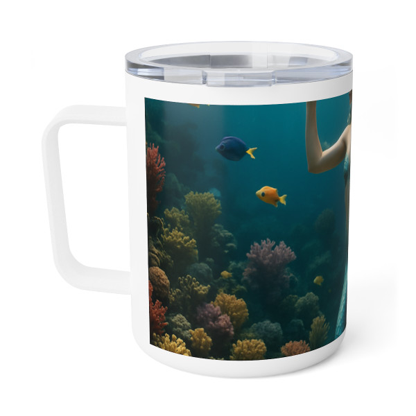 Mystical Ocean Dance - Insulated Coffee Mug, 10oz 
