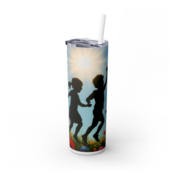 Chasing Sunbeams - Skinny Tumbler with Straw, 20oz