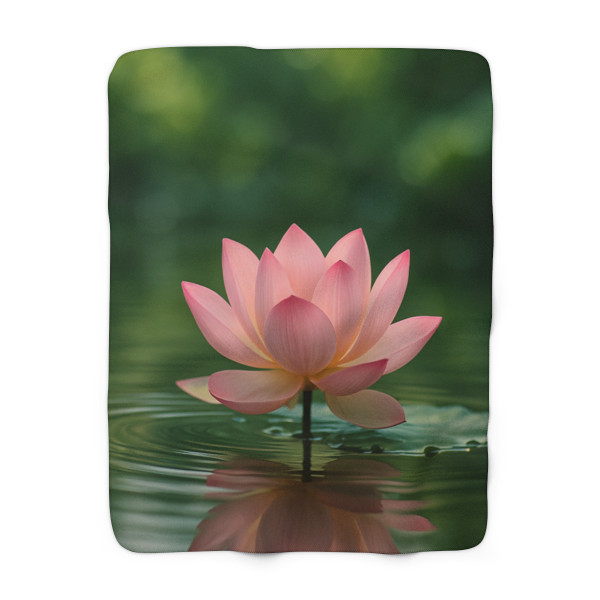 Tranquil Lotus - Sherpa Fleece Blanket