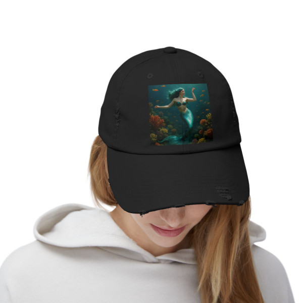 Mystical Ocean Dance - Unisex Distressed Cap