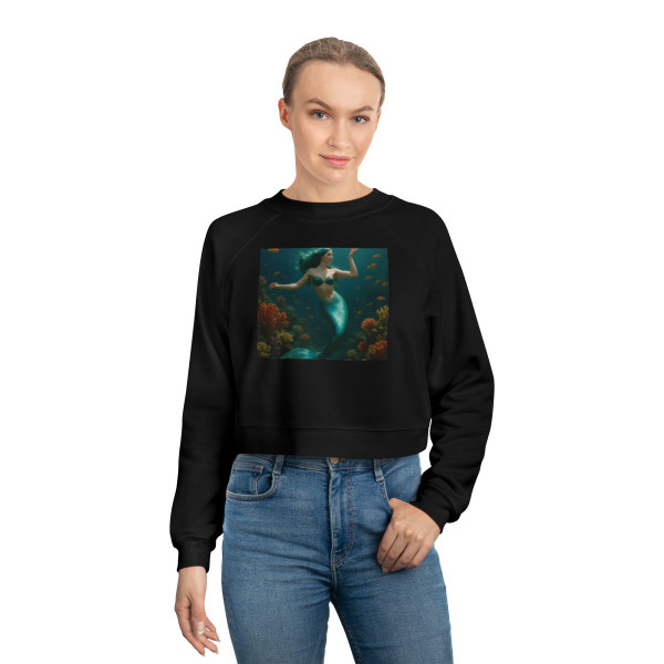 Mystical Ocean Dance - Women's Cropped Fleece Pullover