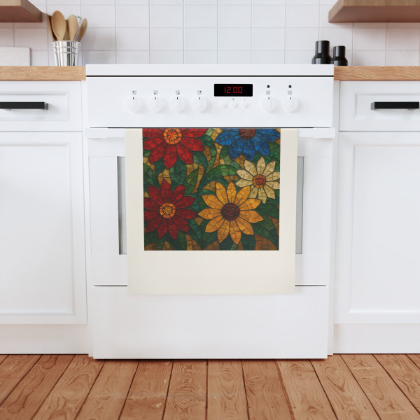 Nature's Mosaic Dance - Cotton Tea Towel