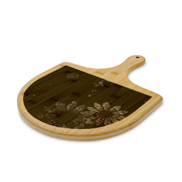 Nature's Mosaic Dance - Bamboo Pizza Board (Engraving)
