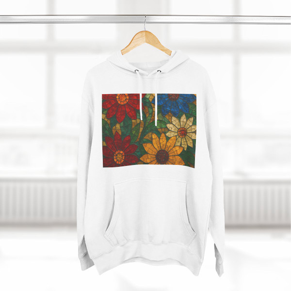 Nature's Mosaic Dance - Three-Panel Fleece Hoodie Nature's Mosaic Dance - Three-Panel Fleece Hoodie