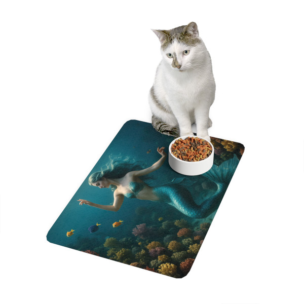 Mystical Ocean Dance - Pet Food Mat (12x18)