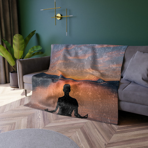 Serenity Within - Crushed Velvet Blanket
