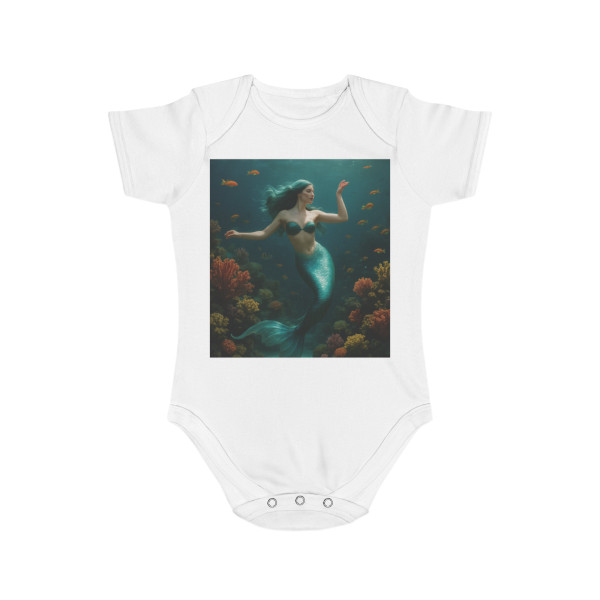 Mystical Ocean Dance - Short Sleeve Baby Bodysuit
