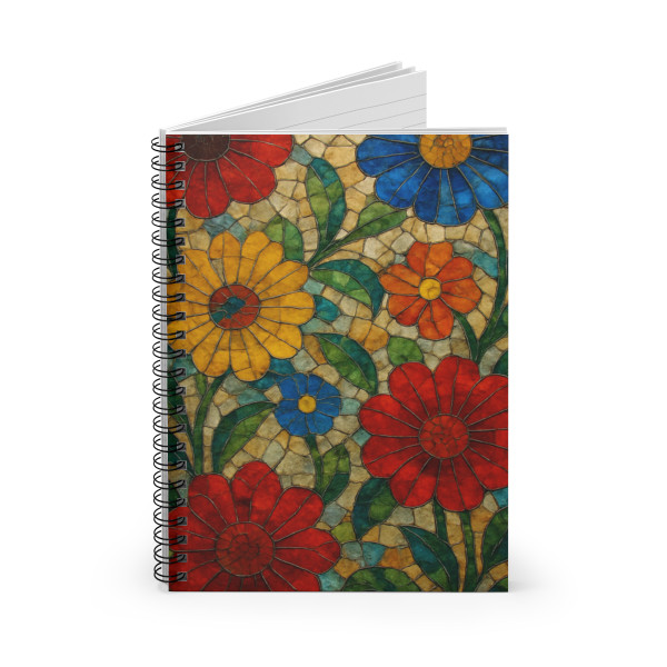 Nature's Mosaic Dance - Spiral Notebook - Ruled Line