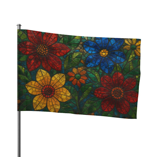 Nature's Mosaic Dance - Flag