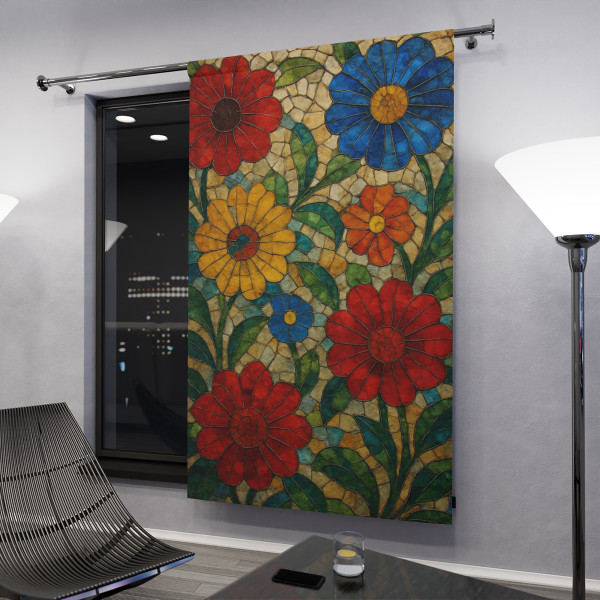 Nature's Mosaic Dance - Window Curtains (1 Piece)