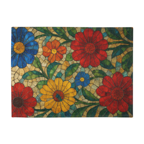 Nature's Mosaic Dance - Plush Fleece Blanket
