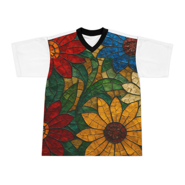 Nature's Mosaic Dance - Unisex Football Jersey (AOP)