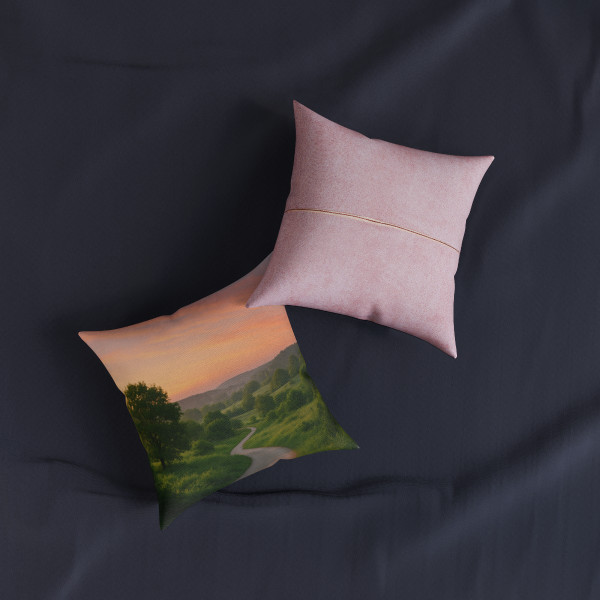 Embrace Your Journey - Square Pillow - Pink Back