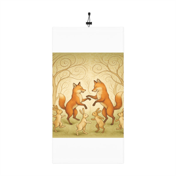 Whimsical Forest Dance - Winter Neck Gaiter With Drawstring